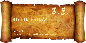 Bielik Enikő névjegykártya